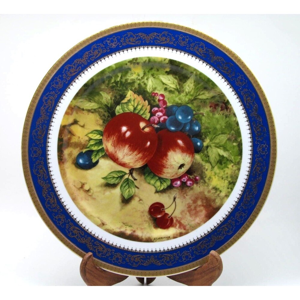 LG Porcelaine T Limoges France Fruit Dec a La Main 12 1/2" Decorative Plate
